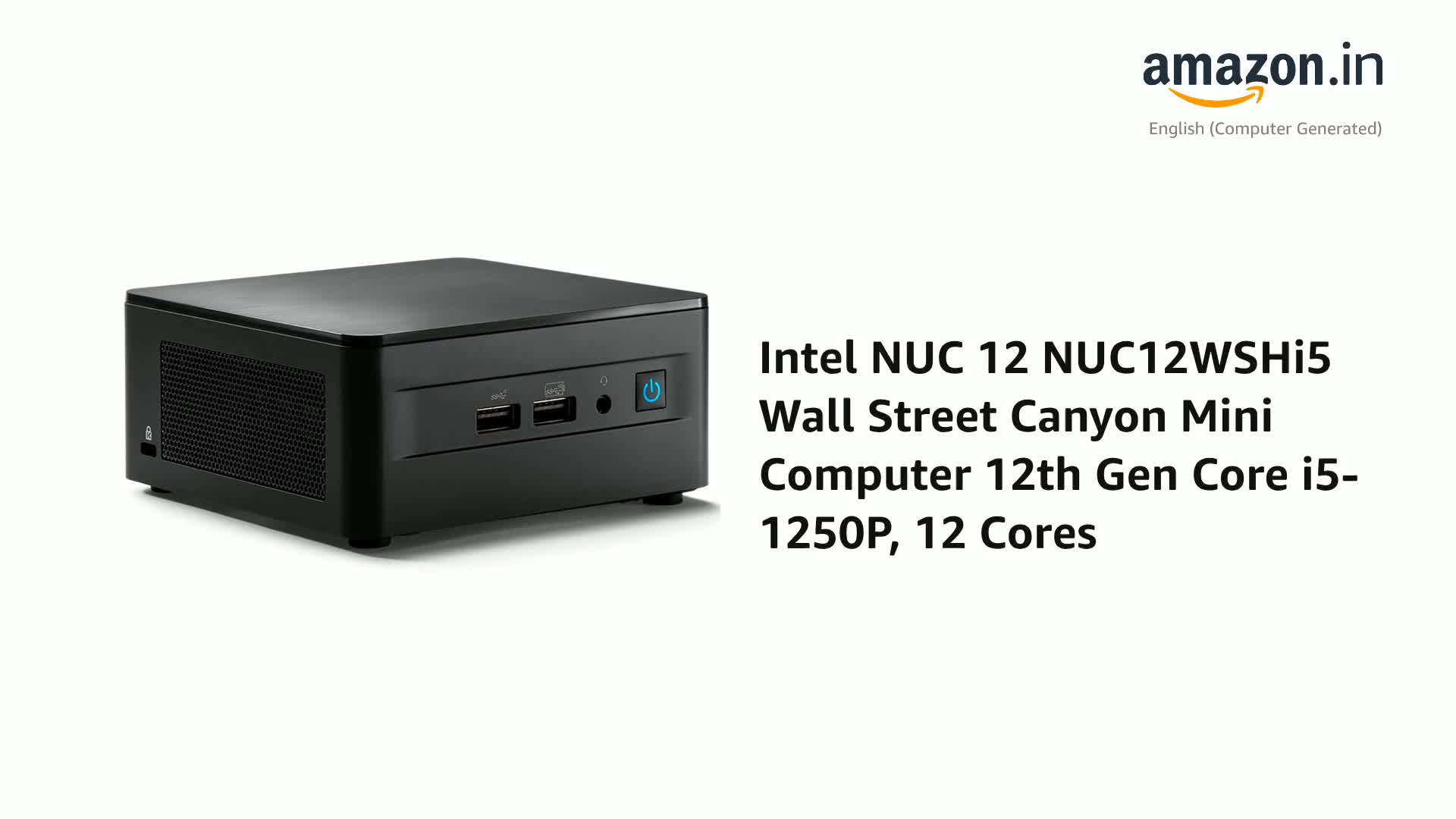 Intel NUC 12 NUC12WSHi5 Wall Street Canyon Mini Computer 12th Gen